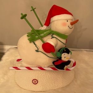 Hallmark 2012 Animated Duo Skiing Musical Snowman and Penguin Plush Jingle Pal